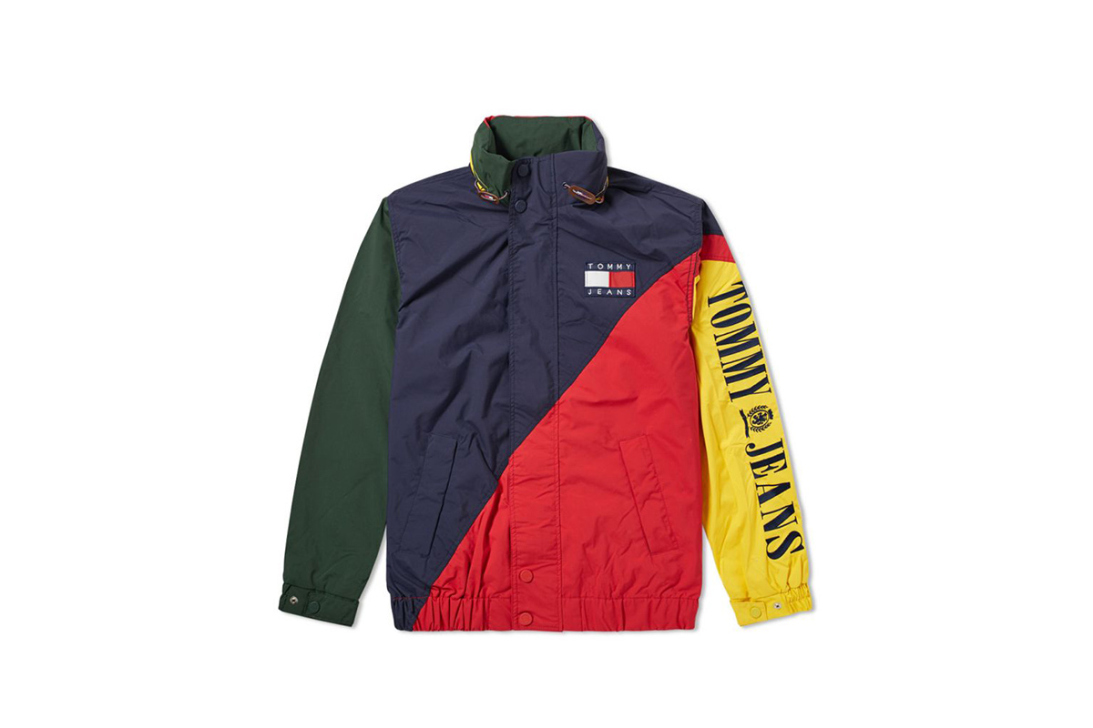 tommy hilfiger jacket red green yellow