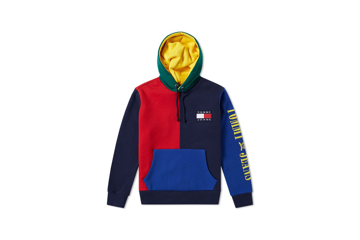 blue red and yellow tommy hilfiger jacket